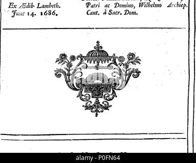 . Inglese: Fleuron dal libro: altri discorsi del sig. chillingworth. 266 ulteriori discorsi del sig. chillingworth. Fleuron T091343-2 Foto Stock