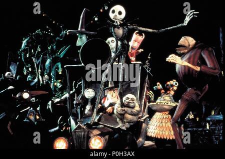 Pellicola originale titolo: Tim Burton Nightmare Before Christmas. Titolo inglese: Tim Burton Nightmare Before Christmas. Regista: HENRY SELICK. Anno: 1993. Credito: Touchstone Pictures / Album Foto Stock