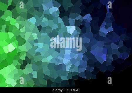 Abstract background moderno con disegno geometrico da vari verde e blu di poligoni e triangoli Foto Stock