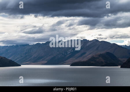 Lago Hawea Viewpoint, situato nella regione di Otago di Nuova Zelanda Foto Stock