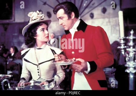 Pellicola originale titolo: BEAU BRUMMELL. Titolo inglese: BEAU BRUMMELL. Regista: CURTIS BERNHARDT. Anno: 1954. Stelle: Elizabeth Taylor; STEWART GRANGER. Credito: M.G.M / Album Foto Stock