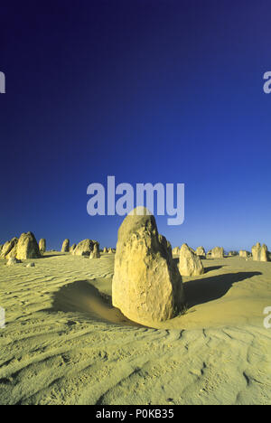 1995 fluttuazioni storiche sabbia Deserto Pinnacles NAMBUNG NATIONAL PARK Australia occidentale Foto Stock