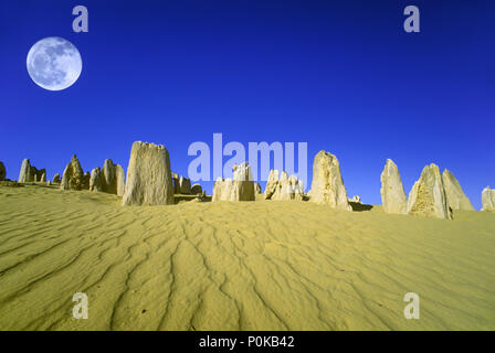 1995 fluttuazioni storiche sabbia Deserto Pinnacles NAMBUNG NATIONAL PARK Australia occidentale Foto Stock