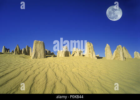 1995 fluttuazioni storiche sabbia Deserto Pinnacles NAMBUNG NATIONAL PARK Australia occidentale Foto Stock