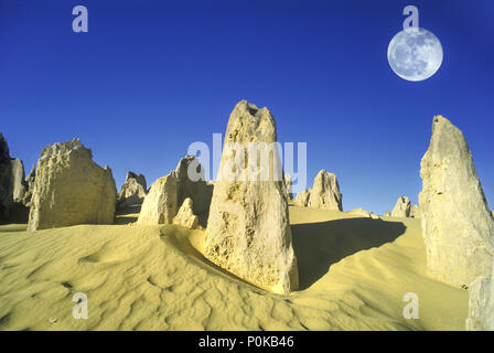 1995 fluttuazioni storiche sabbia Deserto Pinnacles NAMBUNG NATIONAL PARK Australia occidentale Foto Stock