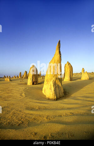 1995 fluttuazioni storiche sabbia Deserto Pinnacles NAMBUNG NATIONAL PARK Australia occidentale Foto Stock