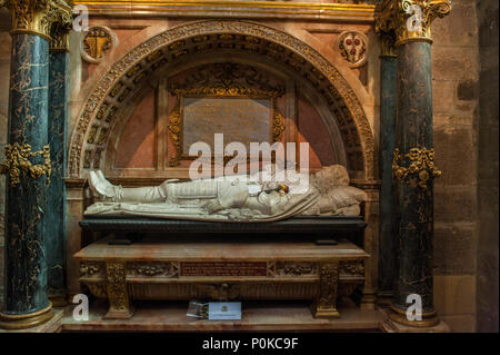 Dettaglio del XIX secolo memorial al marchese di Montrose in Chepman del corridoio della cattedrale di St Giles. Edinburgh Foto Stock