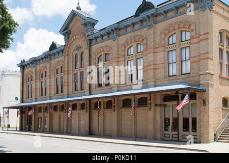 Stafford storica Opera House. Columbus City in Colorado County nel sud-est della Texas, Stati Uniti Foto Stock