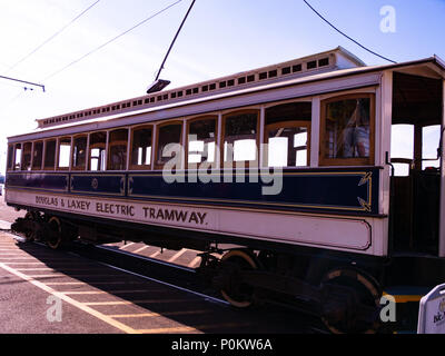 Manx elettrica ferroviaria (Douglas e Laxey tram elettrico), Douglas Foto Stock