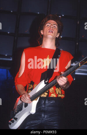 Duran Duran a Wembley Arena 1983: John Taylor Foto Stock