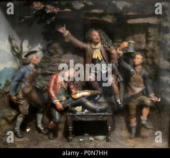 "L'Inghilterra si aspetta che ogni uomo a fare il suo dovere", polychromed scultura di cera da Samuel Percy Foto Stock