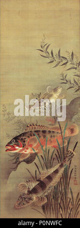 " I pesci e waterweeds' da Kano Asunobu, inizio del XVIII secolo Foto Stock