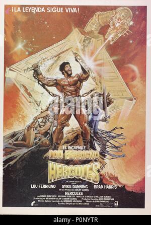 Pellicola originale titolo: Hercules. Titolo inglese: Hercules. Regista: LUIGI COZZI. Anno: 1983. Stelle: HERKULES. Credito: CANNON FILMS / Album Foto Stock