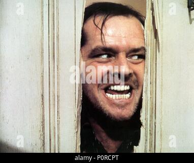 Pellicola originale titolo: La splendente. Titolo italiano: la splendente. Regista: Stanley Kubrick. Anno: 1980. Stelle: Jack Nicholson. Credito: WARNER BROTHERS / Album Foto Stock