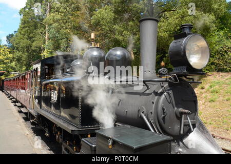 Il Puffing Billy, Australia premier conserve di treni a vapore, Melbourne Foto Stock