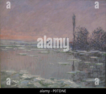 'La DC3A9BC3A2cle", olio su tela di Monet, 1880, Dunedin Public Art Gallery. Foto Stock