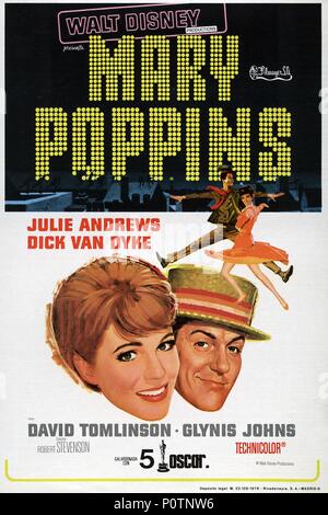 Pellicola originale titolo: Mary Poppins. Titolo inglese: Mary Poppins. Regista: Robert Stevenson. Anno: 1964. Credito: WALT DISNEY PRODUCTIONS / Album Foto Stock