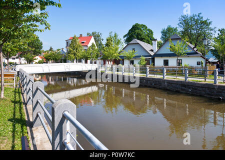 Řeka Chrudimka un skanzen Oberland - Betlém, město Hlinsko, Pardubický kraj, Česká republika / fiume Chrudimka e open-air museum, la cittadina di Hlinsko, Pardu Foto Stock