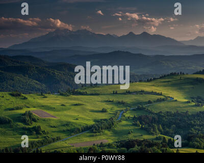 Una vista da favola in Pieniny National Park Foto Stock