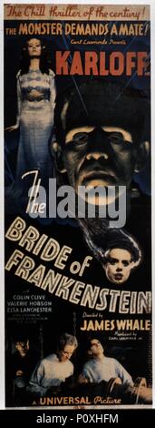 Pellicola originale titolo: sposa di Frankenstein, i. Titolo inglese: sposa di Frankenstein, i. Regista: james WHALE. Anno: 1935. Credito: Universal Pictures / Album Foto Stock