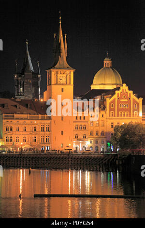 Repubblica Ceca, Praga, Old Town Water Tower, Novotny passerella, Foto Stock