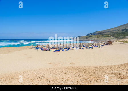 Cala Mesquida - bella spiaggia dell'isola di Mallorca, Spagna Foto Stock