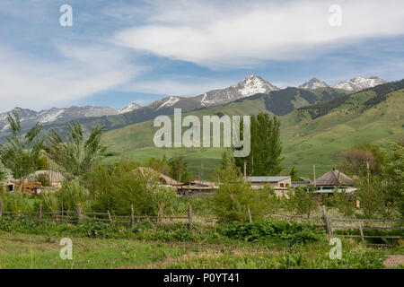 Vista in Chon Kemin Valley, Kirghizistan Foto Stock