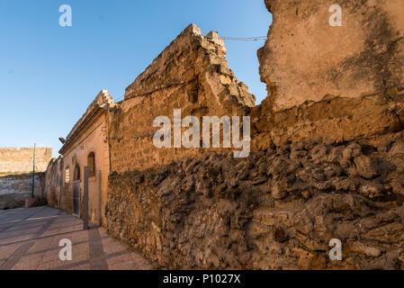 Rovine dal terremoto nel 1968, Menfi, Sicilia, Italia Foto Stock