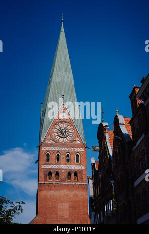 Torre di San Johannis chiesa di Luneburg, Germania Foto Stock