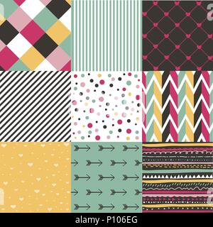 Serie di modelli senza giunture Illustrazione Vettoriale