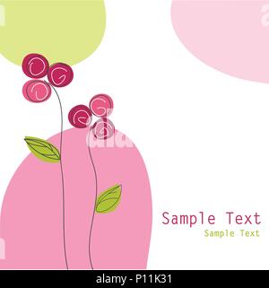 Disegnata a mano con motivi floreali modello senza giunture Illustrazione Vettoriale