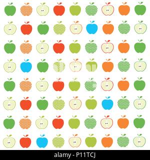 Frutti, sfondo apple Illustrazione Vettoriale