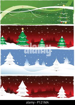 Auguri di Buon Natale biglietti di auguri Illustrazione Vettoriale