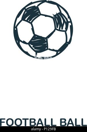 Football Icona a sfera. Mobile Apps, la stampa e l'utilizzo di più. Semplice elemento cantare. Monocromatico palla calcio icona illustrazione. Illustrazione Vettoriale