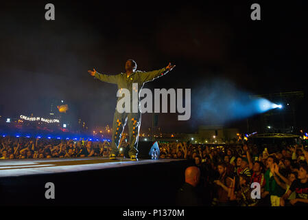 Barcellona - giu 2: ASAP Rocky (hip hop band) eseguire in concerto a Primavera Sound Festival il 2 giugno 2018 a Barcellona, Spagna. Foto Stock