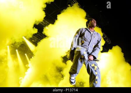 Barcellona - giu 2: ASAP Rocky (hip hop band) eseguire in concerto a Primavera Sound Festival il 2 giugno 2018 a Barcellona, Spagna. Foto Stock