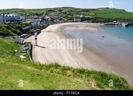 Spiaggia di Port Erin, Isola di Man Foto Stock