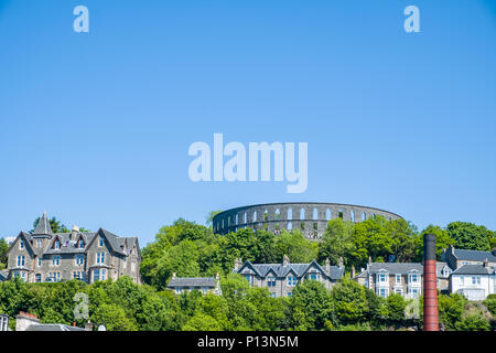 Vista della città di Oban, Scozia, Gran Bretagna, Europa Foto Stock