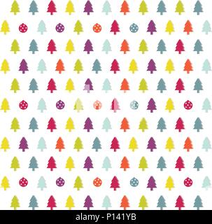 Albero di natale, biglietto di auguri Illustrazione Vettoriale