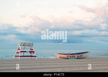 Strumenti del commercio bagnino, Cape May, New Jersey, STATI UNITI D'AMERICA Foto Stock