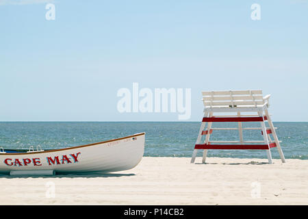 Strumenti del commercio bagnino, Cape May, New Jersey, STATI UNITI D'AMERICA Foto Stock