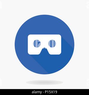 Vettore Fine Icona piatta con logo VR Illustrazione Vettoriale