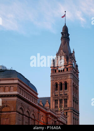 Pabst teatro e palazzo Municipale, Milwaukee, Wisconsin. Foto Stock