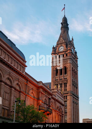 Pabst teatro e palazzo Municipale, Milwaukee, Wisconsin. Foto Stock