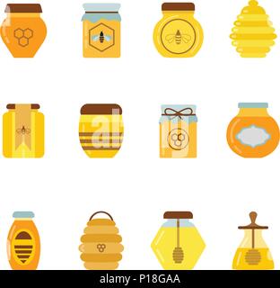 Organici di barattoli di miele e di nasse calate Illustrazione Vettoriale