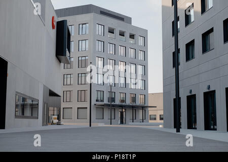 WETZLAR, maggio 2018 - vista esterna di Leica workshop e studio la costruzione presso il Parco Leitz di Wetzlar Foto Stock