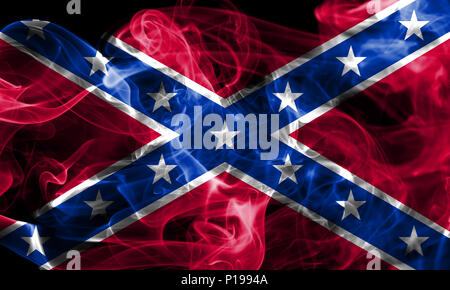 Bandiera confederate, Navy Jack flag di fumo Foto Stock