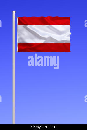 Bandiera di Tahiti, Polinesia Francese,, Flagge von Tahiti, Polynesien Franzoesisch, Foto Stock