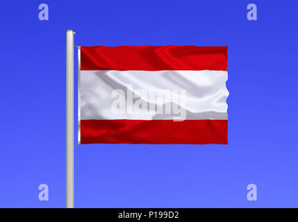 Bandiera di Tahiti, Polinesia Francese,, Flagge von Tahiti, Polynesien Franzoesisch, Foto Stock