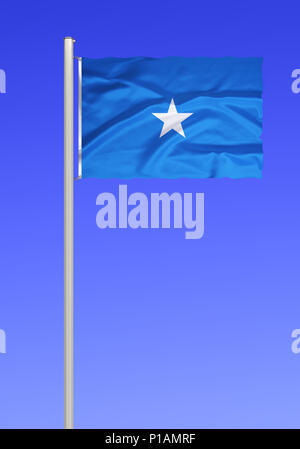 Bandiera della Somalia, Africa orientale, Africa, Flagge von Somalia, Ostafrika, Afrika Foto Stock